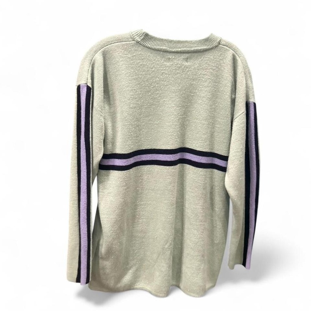 90s/y2k grunge green striped crewneck sweater by Unionbay size M (m2) 21.5"‎ Ptp